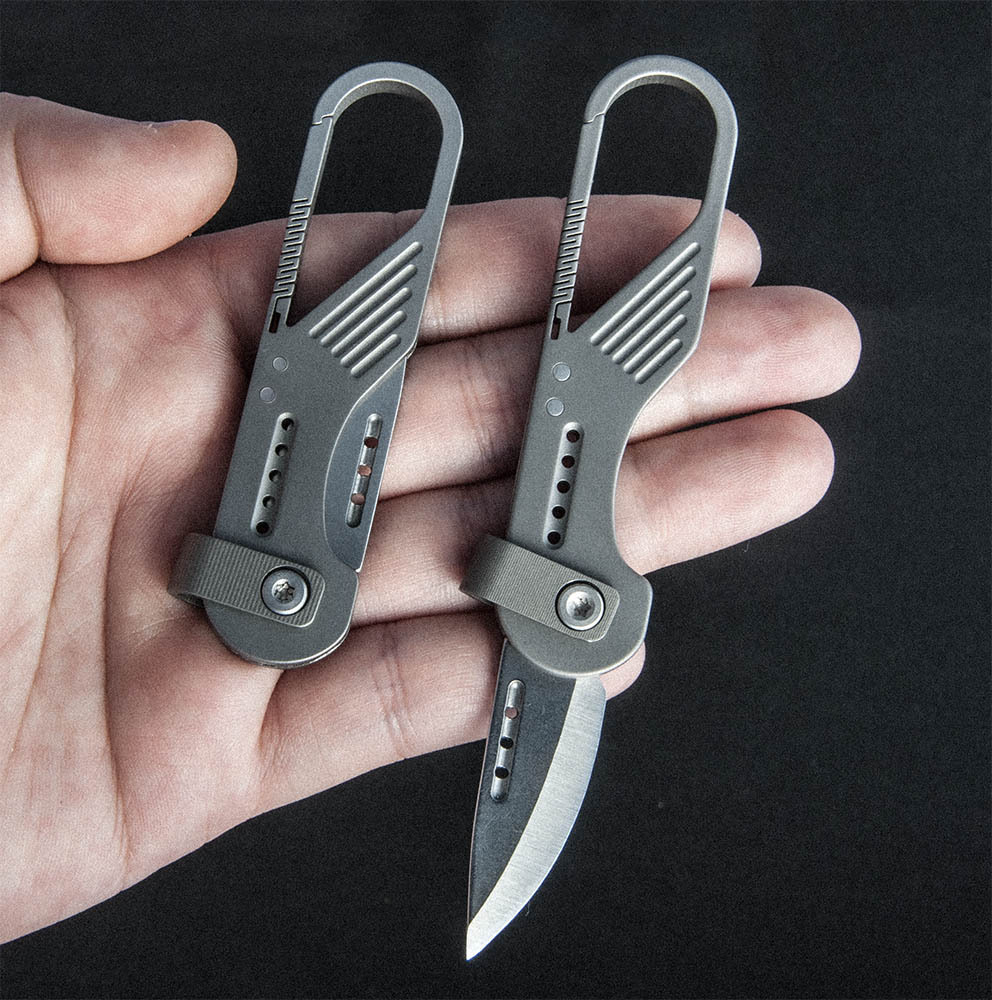 Edc Carry Essentials - Liga de titânio chaveiro mini faca