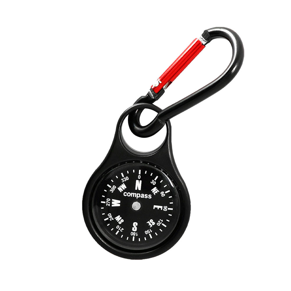 Compass Keychain Mini - Mini Bússola de Sobrevivência com Mosquetão,
