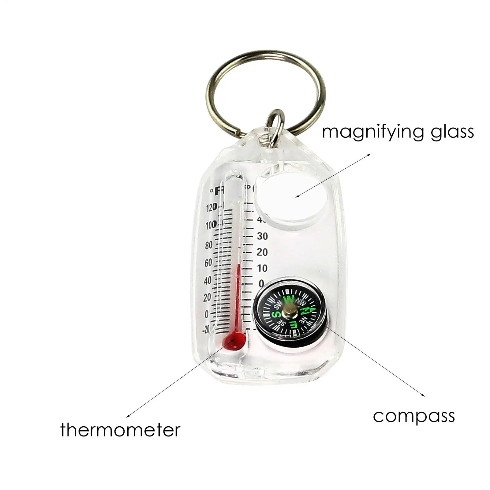 1 unidade Mini Bússola Multifu - Compass Keychain Mini avaliação e preço