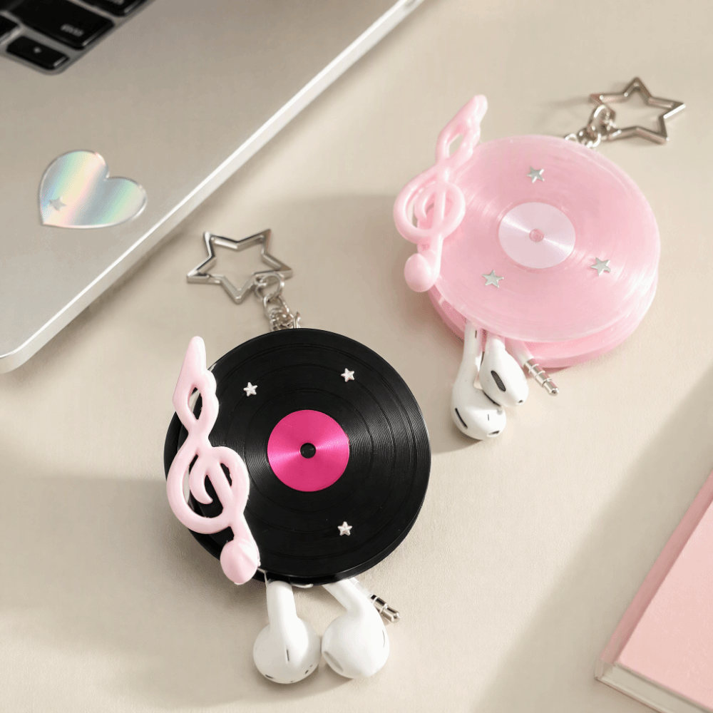 Chaveiro de Disco de Vinil Y2K - Cable Winder Keychain avaliação e preço
