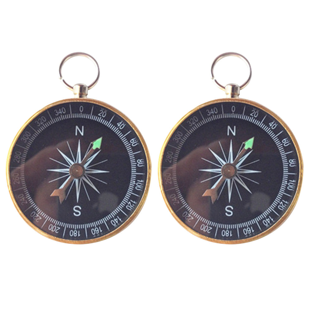 2 Peças Mini Bússola de Metal  - Compass Keychain Mini avaliação e preço