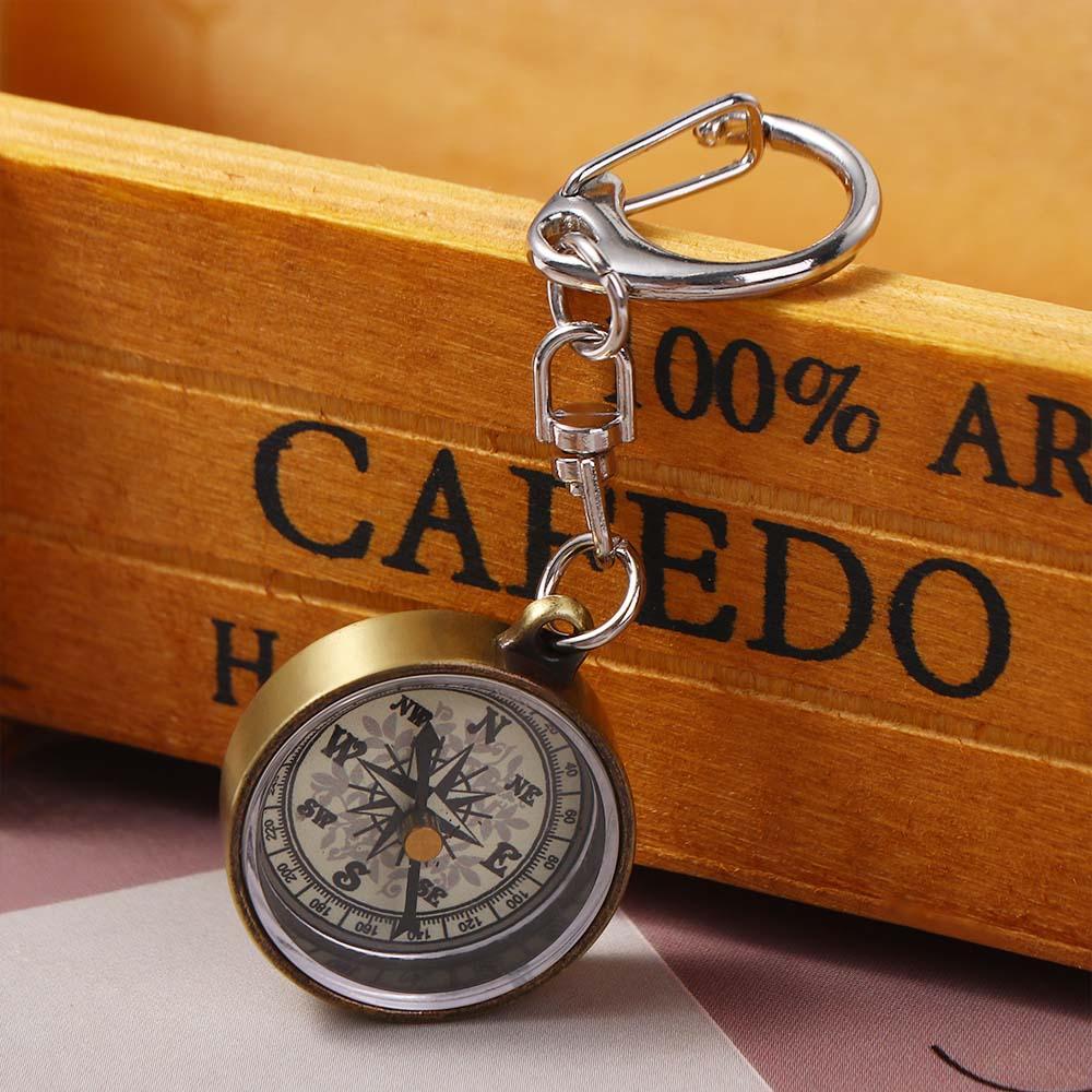 1 PCS Chaveiro de Liga de Zinc - Compass Keychain Mini avaliação e preço