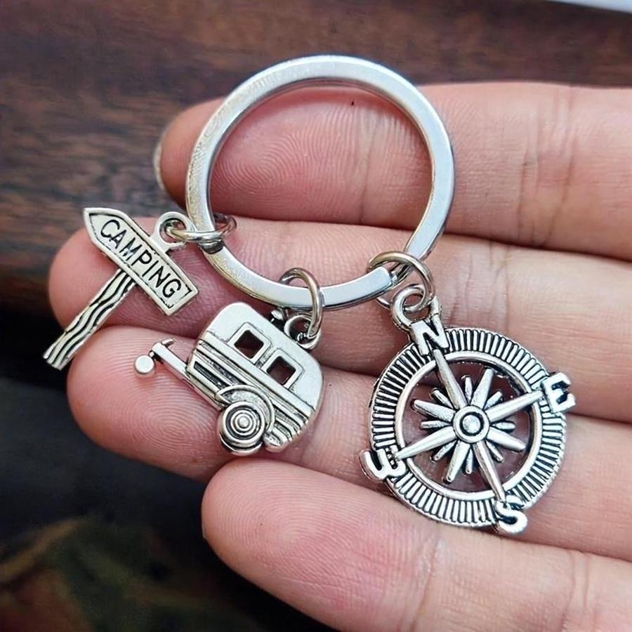 1/5/10/20/50/100 peças de chav - Compass Keychain Mini avaliação e preço